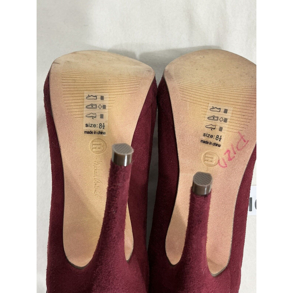 Womans M By Michael Antonio Maroon Pull On Platform Ankle Boots 8.5 - Picture 7 of 8